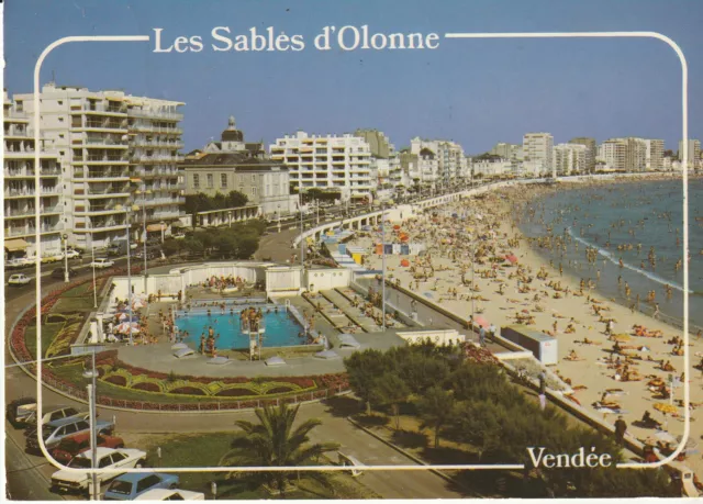 Cpsm Les Sables D' Olonne La Plage La Piscine Le Remblai