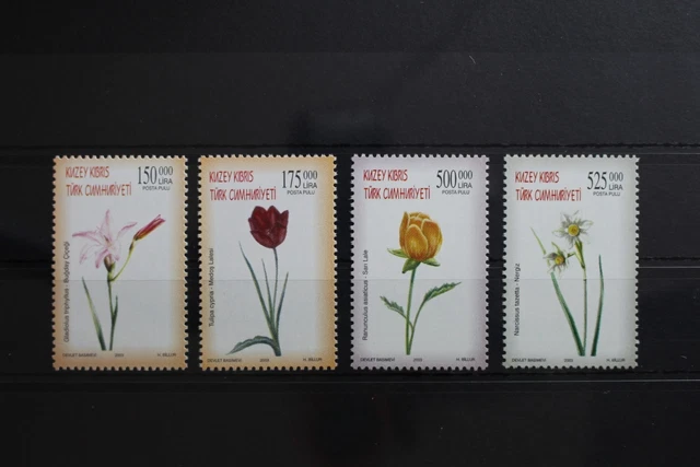 Türkisch-Zypern 588-591 postfrisch Blumen #RQ254