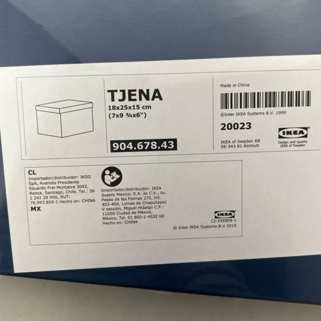TJENA Storage box with lid, white, 9 ¾x13 ¾x7 ¾ - IKEA