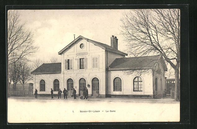 CPA Boissy-St-Léger, La Gare, le building de la Gare 1906