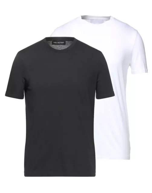 RRP€215 NEIL BARRETT TRAVEL 2 PACK T-Shirt Size S Short Sleeve Slim Fit