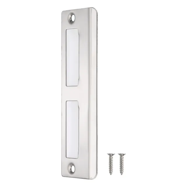 128mm x 42mm 201 Stainless Steel Door Latch Deadbolt Strike Plate, Silver