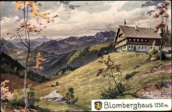 Künstler Ak Moos, Bad Tölz in Oberbayern, Blomberghaus 1250m - 3418263