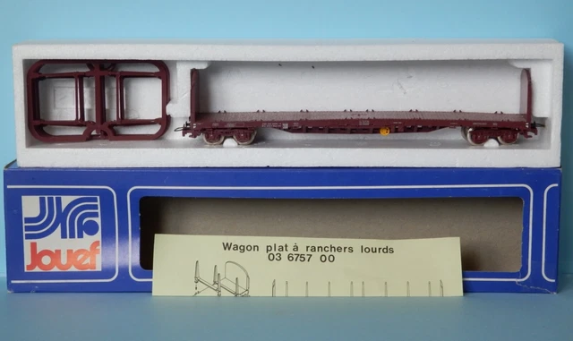 Jouef HO 6757 wagon Plat à ranchers lourds type Roos SNCF - annonce