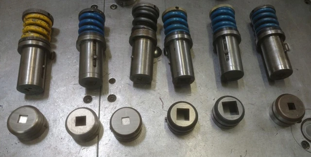 Square Punches and dies for Strippit 1-1/4" Station Some with radius 4 corners