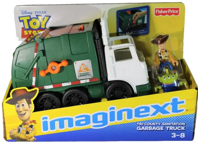 New Fisher Price Imaginext Disney Toy Story Tri-County Sanitation Garbage Truck