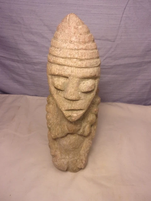 Precolumbian Carved Stone Effigy Figure Taino Central America Figure 10"