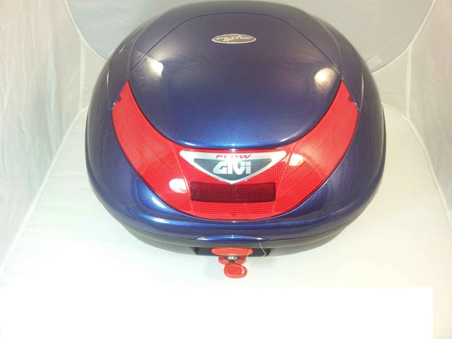 Kit Bauletto Baule Scooter Moto 35 Litri Verniciato Blu Reale Givi Flow