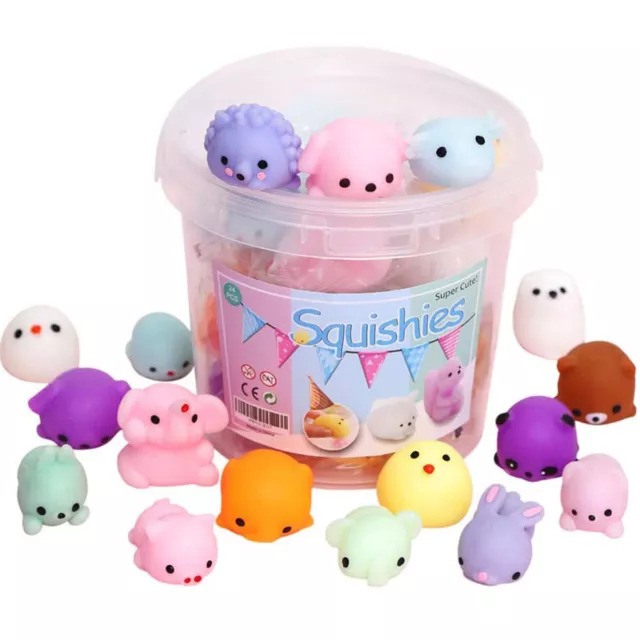 36x Cute Mini Animal Squishies Mochi Squeeze Toys Stretch Stress Squishy sk