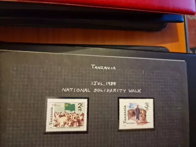 Tanzania 1988 Sg 558-559 Solidarity Walk Mnh