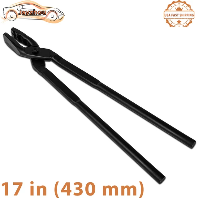 17" Upgraded Blacksmith Tongs Wolf Jaw Blacksmithing Tongs For Beginner