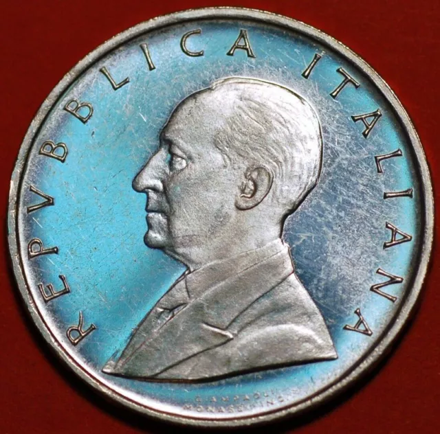500 Lire 1874-1974 Guglielmo Marconi Silver Mint States Republica Italiana