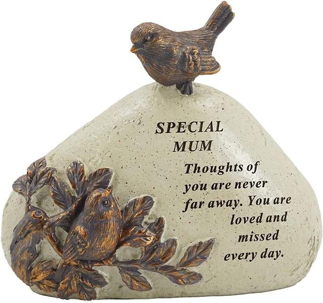 Spezielles Mama Robin Bird Denkmal Grabstein Plakette Ornament