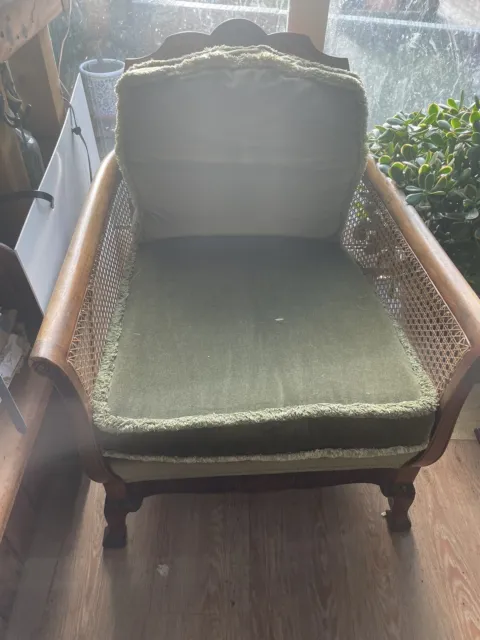 Vintage Bergere Sofa And Chair