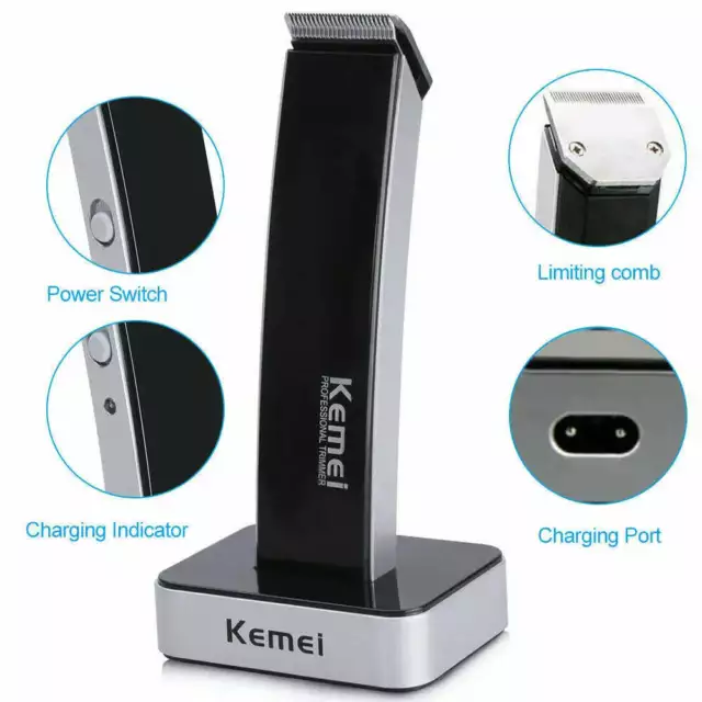 KM619 Rechargeable Cordless Electric Shaver Hair Trimmer Beard Haircut Kemei ... 3