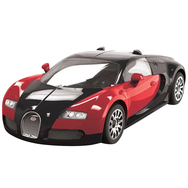 Skill 1 Model Kit Bugatti Veyron Red / Black Snap Together Model by Airfix Qu...