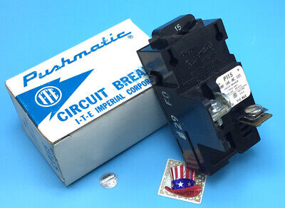 New Circuit Breaker Bulldog Pushmatic P115 15 Amp 1 Pole  120/240V