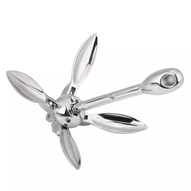 .1.5KG Stainless Steel Boat Folding Grapnel Anchor Docking Hardware For Marine