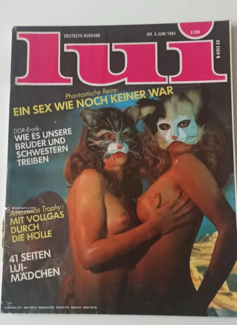 LUI Nr. 6 Juni 1984 (Deutsche Ausgabe) 41 Seiten Mädchen + DDR EROTIK