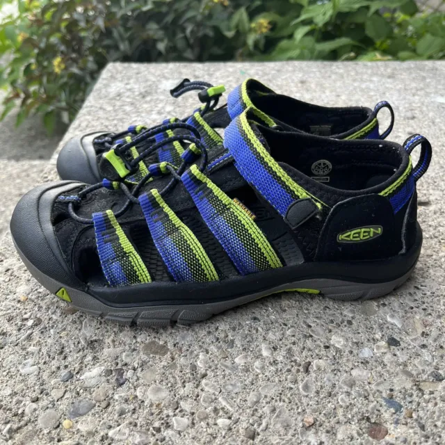 Keen Youth Newport H2 1014265 Sandals Size 5 Racer Hiking Black Blue Green