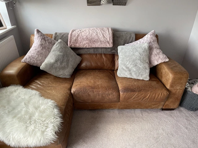 Dfs sofa clearance tan leather