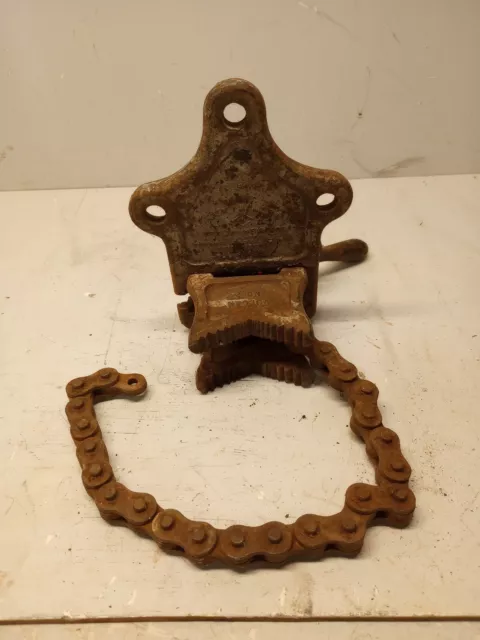 Vtg J.H WILLIAMS & CO VULCAN No.2 Chain Pipe Vise Brooklyn N.Y.