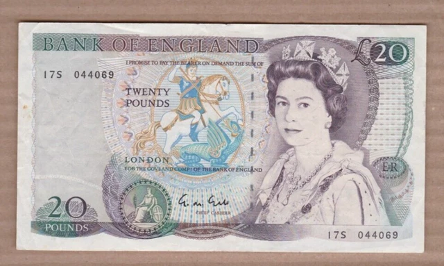 B357 G.m.gill 1988 £20 Banknote 17S In Good Very Fine Condition.