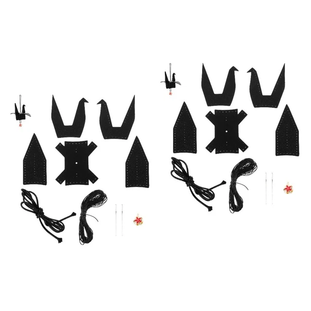 2 Sets Paper Crane Pendant Car Interior Decor Origami Making Materials Gift