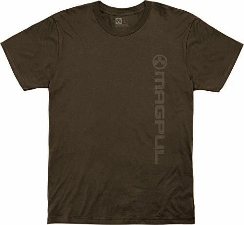 Mapgul Cotton Crew Neck T-Shirt for Men, Vert Logo Brown, Small