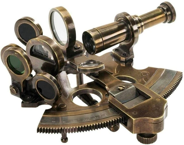 SELTENER NEUER Messing-Sextant, nautischer Messing-Sextant, funktionierende...