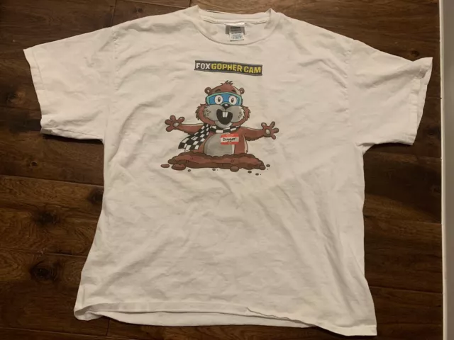 Vintage Fox Sports Gopher Cam DIGGER Nascar Shirt Size XL NASCAR Chase brand