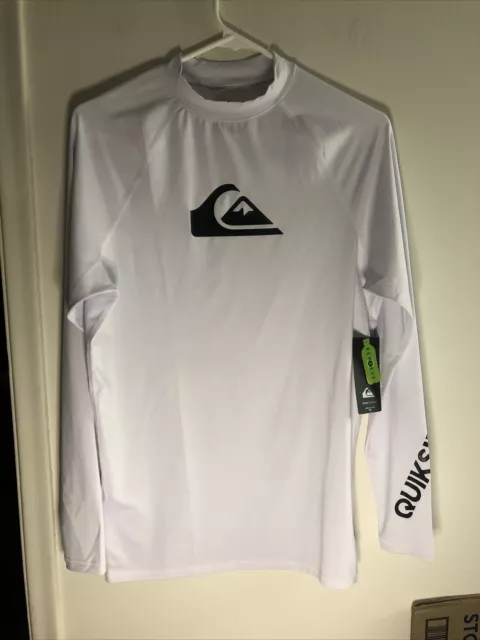 Quiksilver All Time Long Sleeve  Rashguard • Size L • White