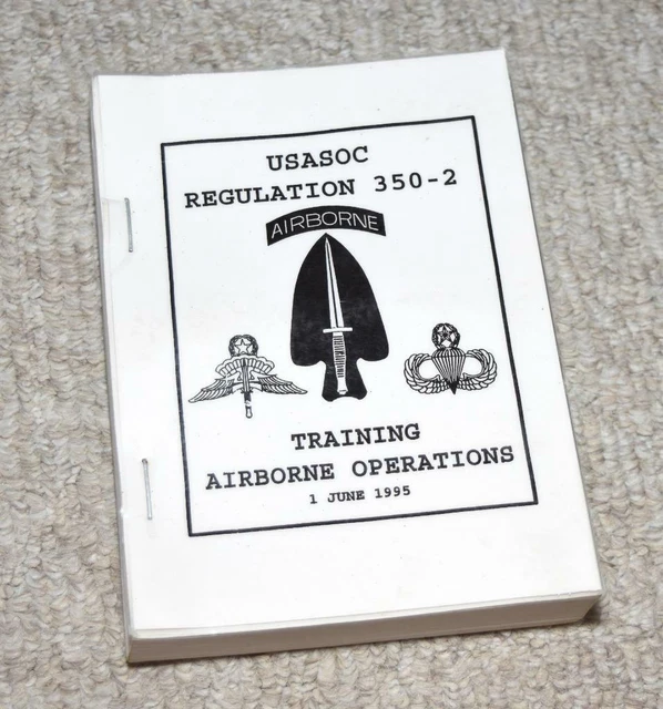 US ARMY SPECIAL Forces Command USASOC Airborne Operations Training 1995 Reg Book EUR 34,71 ...
