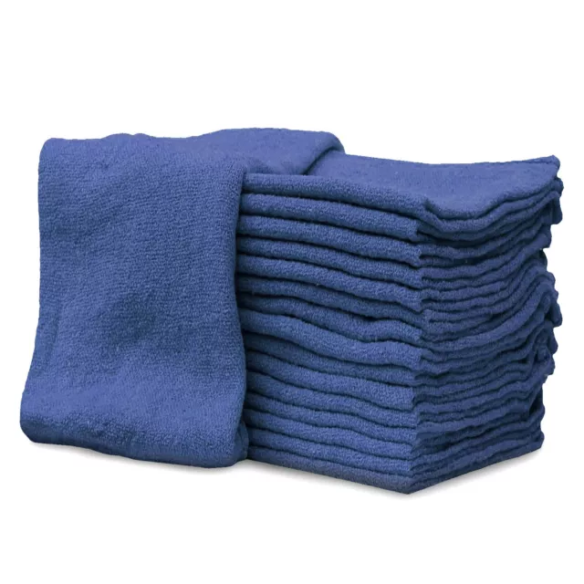 100 New Industrial A Grade Shop Towels-Cleaning Towels Blue - Multipurpose Cloth