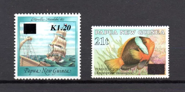 Papua New Guinea 1994 set overprinted def. stamps (Michel 706/07) MNH