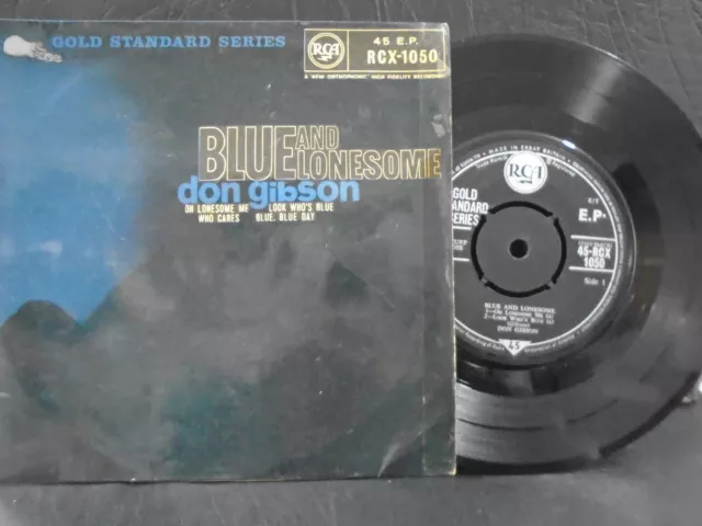 DON GIBSON E.P " BLUE AND LONESOME   " Or. UK RCA EX+ COND. IN Or. PIC SL.