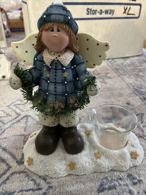 Crazy Mountain Exclusive Design Garten Engel 8 " Figur, Kunstharz Kerzenständer