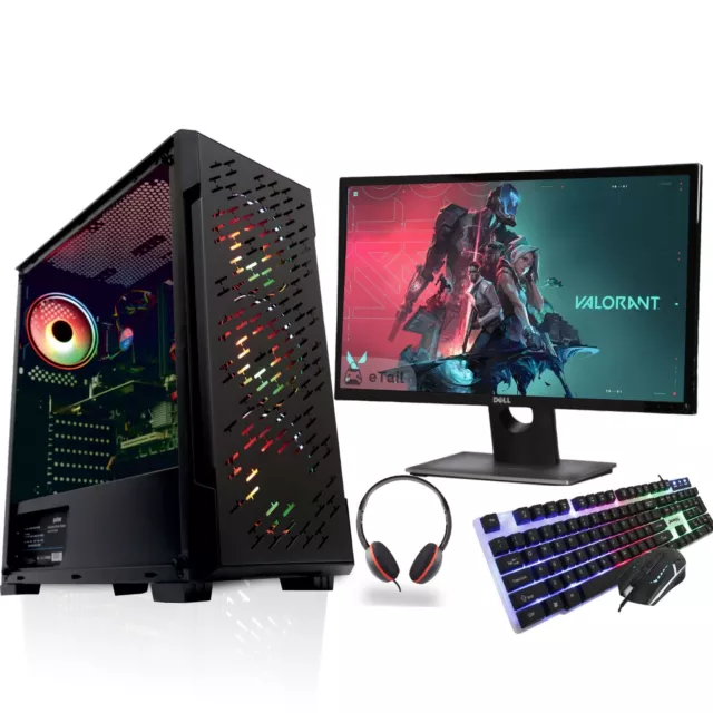 Gaming PC Bundle i7 i5 i3 Desktop Gaming Computer PC 16GB RAM RTX 3050 Windows10