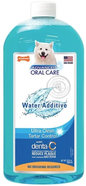 Nylabone Avanzado Oral Cuidado Aditivo Agua Ultra Limpio Sarro Control para Dogs