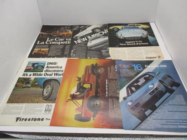 Vintage Car Magazine Ads Renault Le Car Triumph TR7 Jaguar Jeep Laredo Porsche