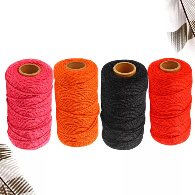 4 rollos cuerda de algodón envoltura de regalo cordel accesorios Erhu variedad