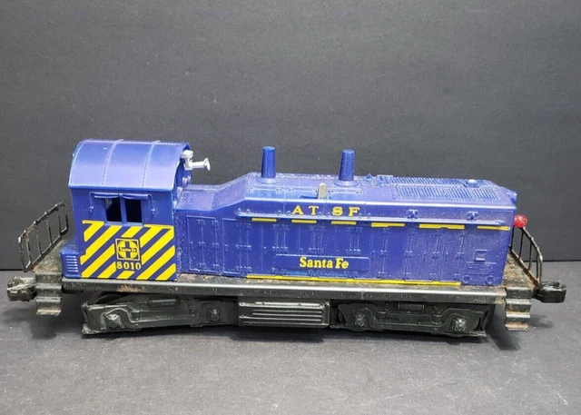 LIONEL O SCALE Santa Fe ATSF 8010 Switcher Royal Blue Purple Very Good ...