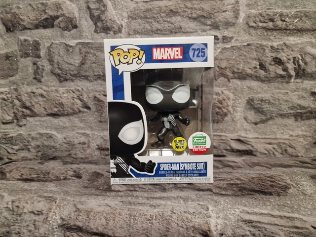 FUNKO POP MARVEL Spider Man Symbiote Suit 725 GITD Glow In The Dark