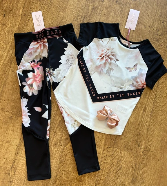Ted Baker 6-7 anni activewear set top outfit Baker nuovo con etichette palestra £50 chiodi di garofano
