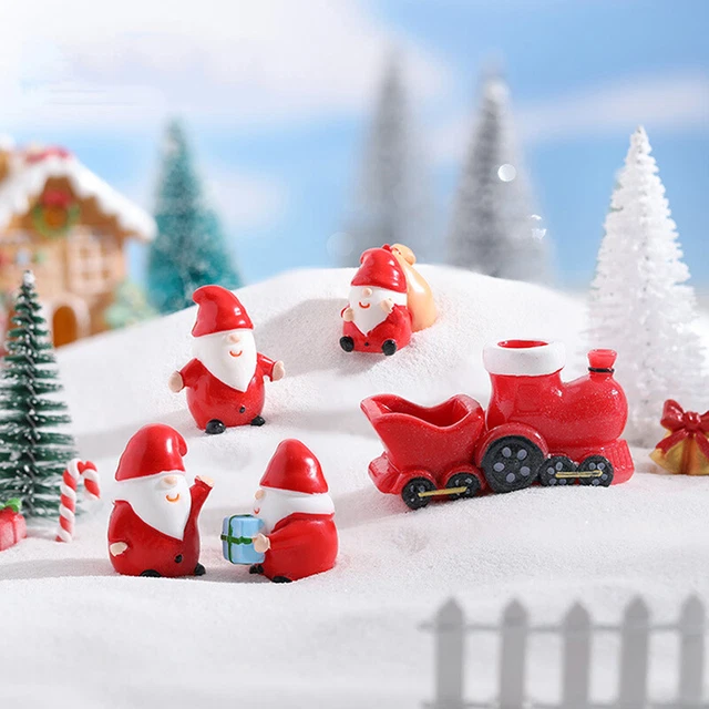 1PC Mini Resin Santa Claus Snowman Figurine Bonsai Ornament Micro LandscaYH 3