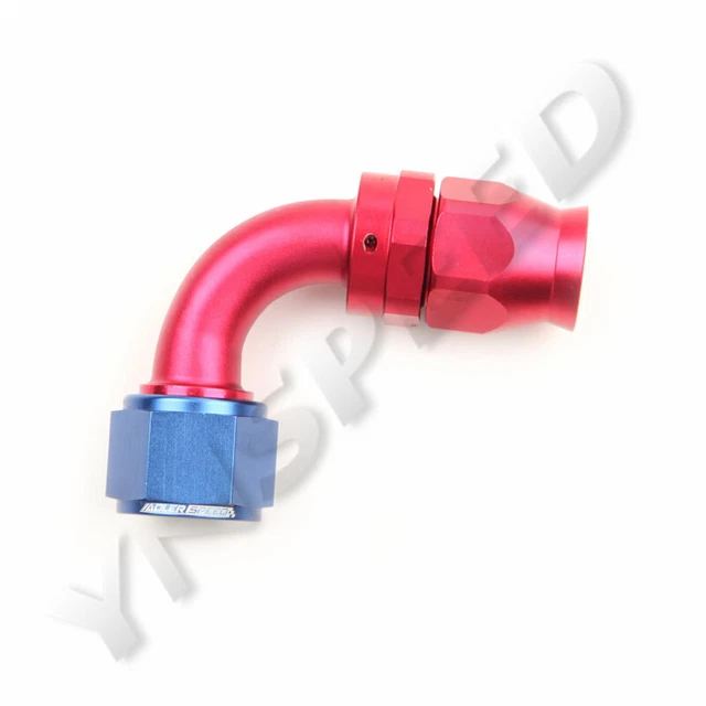 POSENG 90 Degree PTFE Teflon Swivel Hose End Fittings - AN6, AN8, AN10 Sizes