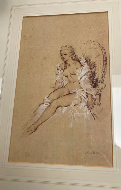 Limited Edition Framed Nude Print Mademoiselle L'Ange Sir William Russell Flint
