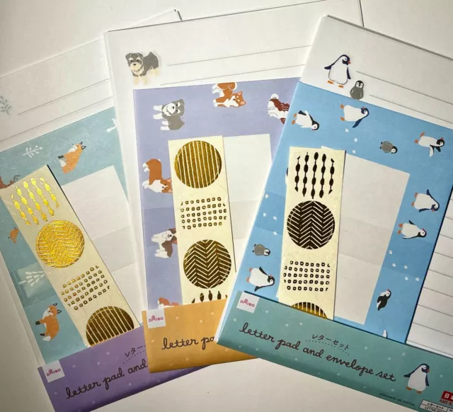 Yukako Ohde Letter Set - Japanese Stationery - Cute Animal Daiso Writing  Paper
