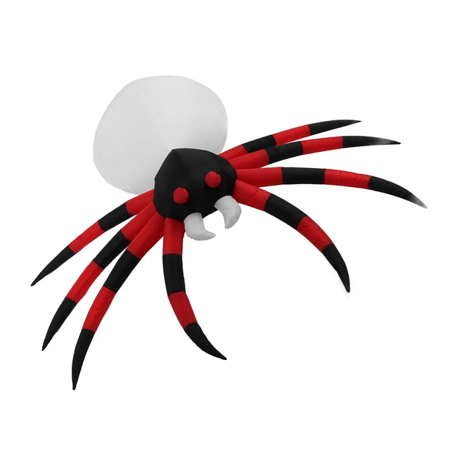 Decorazione ragno gonfiabile Halloween con decorazione Halloween leggera spina USA 7,9 piedi