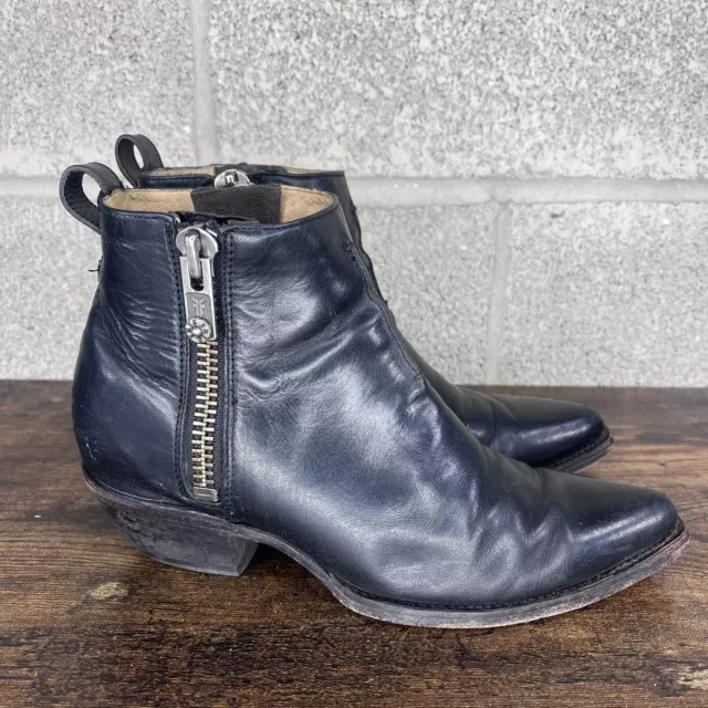 Frye Sacha yummie Moto Black Leather